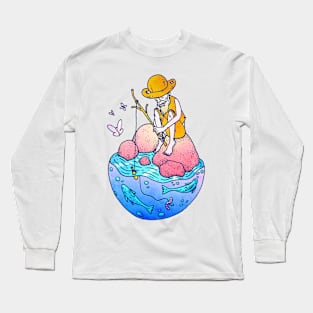 Sad Fisherman Long Sleeve T-Shirt